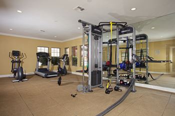 Free Weights In Gym at Sky Court Harbors at The Lakes Apartments, Las Vegas, NV, 89117